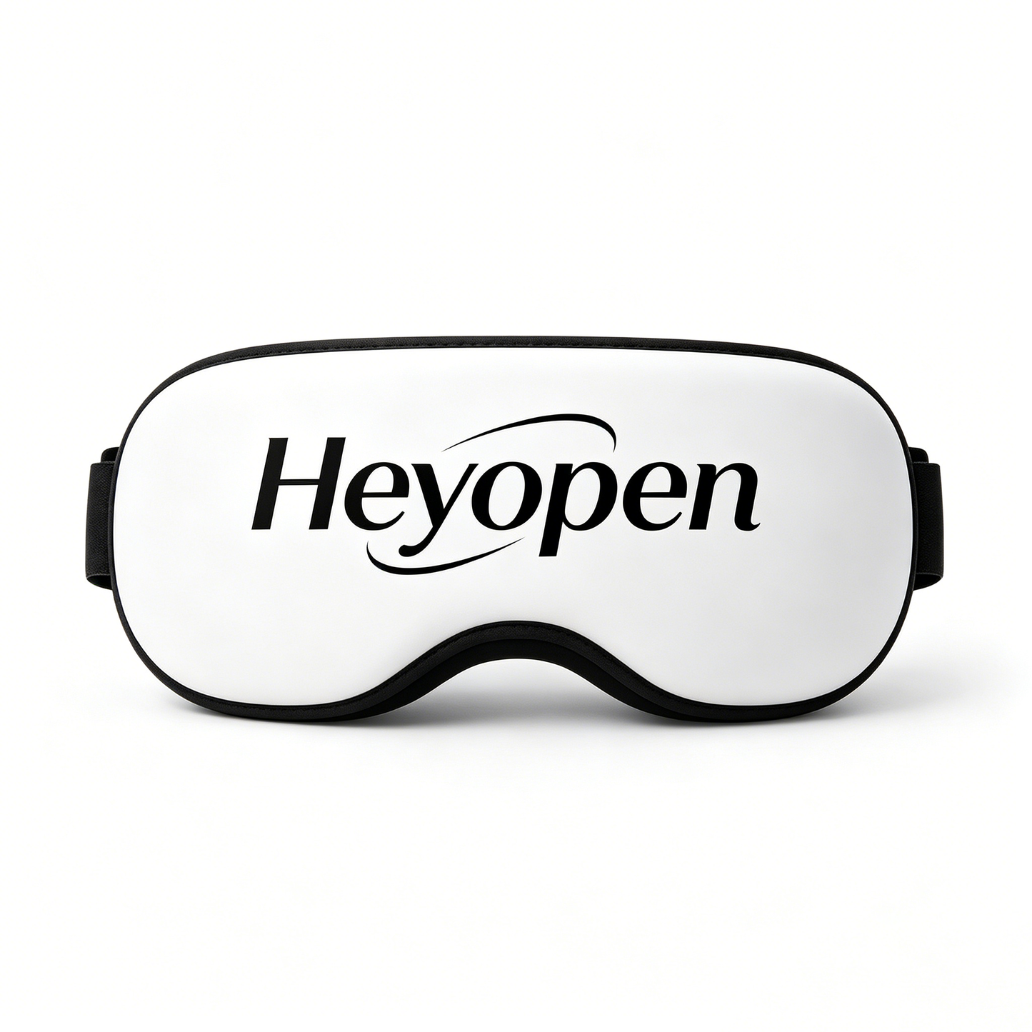 Heyopen Heated Eye Massager, Contour Eye Mask with Warm Compress, Portable Electric Eye Relax Device for Eye Strain Relief, Dry Eyes, Travel & Sleep, Adjustable Elastic Strap