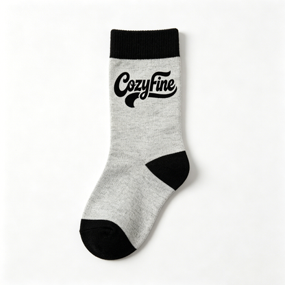 【CozyFine Two-Tone Crew Socks】—— Comfort & Minimalist Style for Everyday Wear