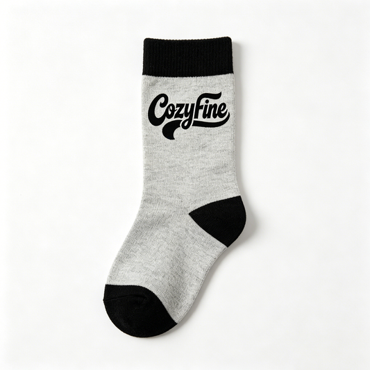 【CozyFine Two-Tone Crew Socks】—— Comfort & Minimalist Style for Everyday Wear