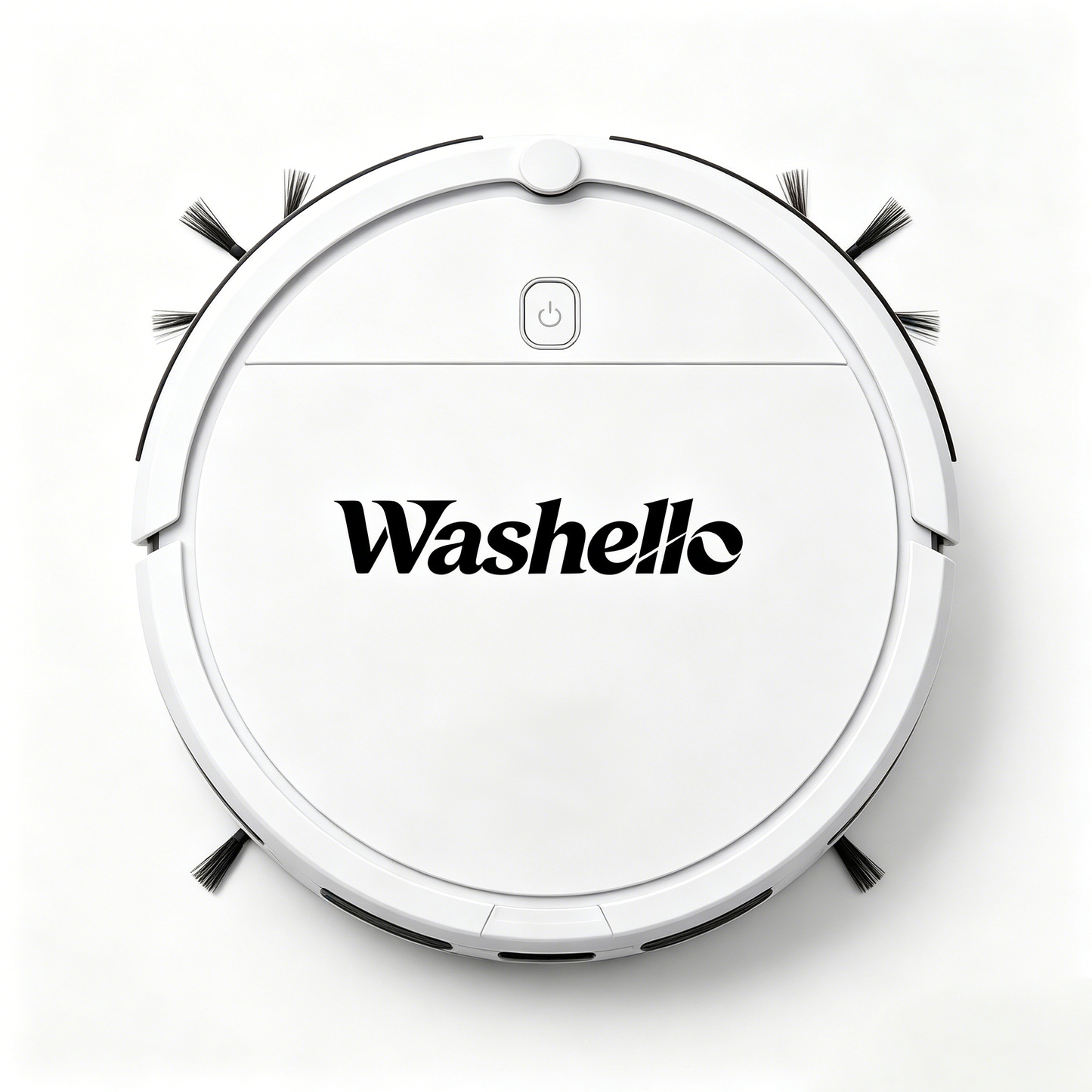 Washello Robot Vacuum Cleaner, Ultra-Thin Automatic Electric Sweeper with Strong Suction, Multi-Surface Smart Robotic Vacuum for Hardwood Floor Carpet Pet Hair, One-Touch Start Self-Charging Compact Robotic Vacuum for Home Office