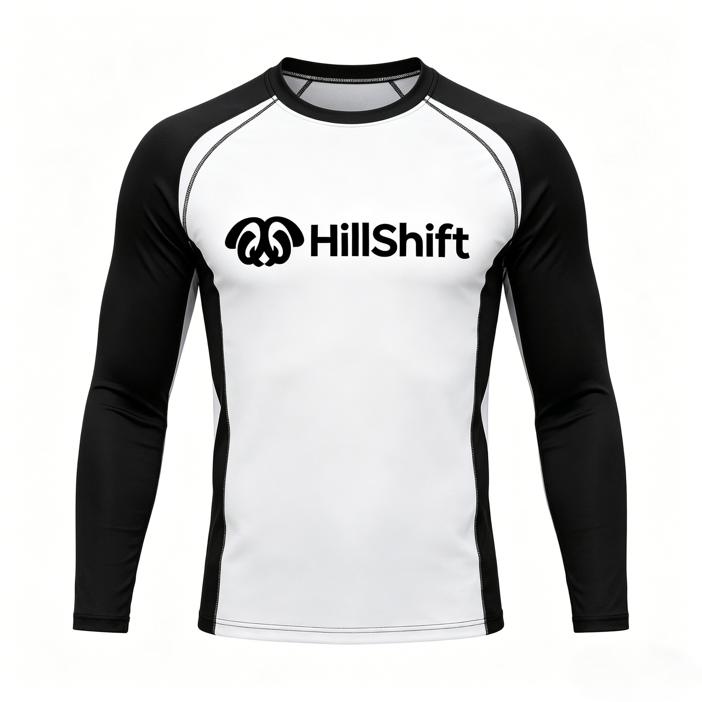 HillShift Men's Long Sleeve Rash Guard Compression Shirt, Quick Dry UPF 50+ Workout Top for Gym, Running, Surfing & Outdoor Sports