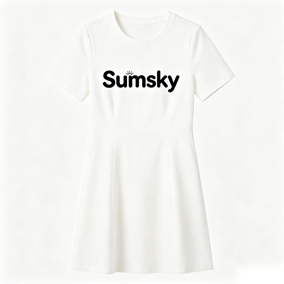 Sumsky Women’s Short Sleeve Crew Neck T-Shirt Dress, Casual A-Line Mini Dress, Soft Breathable Everyday Summer Dress, Fashion Graphic Short Dress