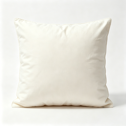 Okright Square Decorative Throw Pillow, Soft Plush Filled Accent Cushion, Washable Solid Cream Sofa Pillow for Couch Bedroom Living Room Home Decor