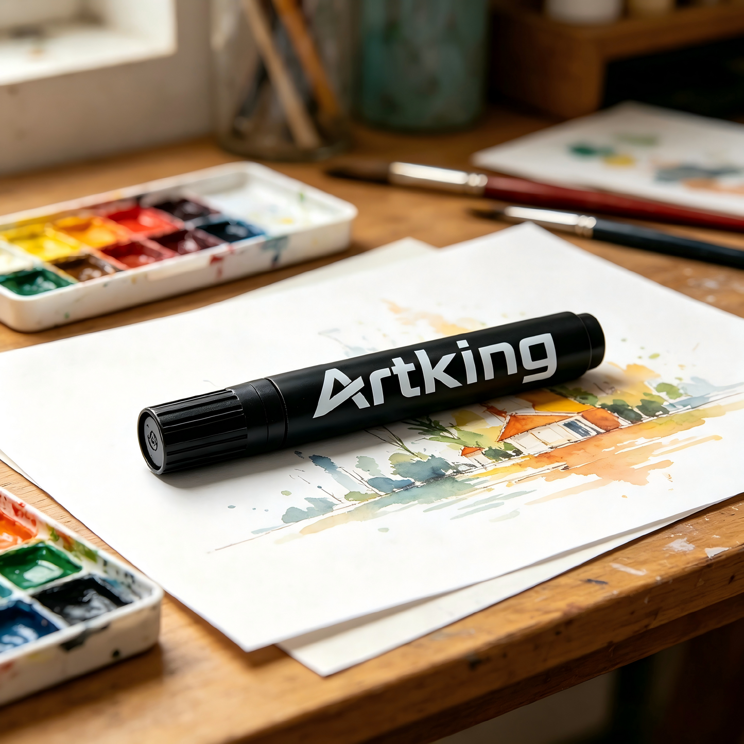 Artking Permanent Marker Pens, Waterproof Quick-Dry, Black Ink Markers for School, Office, Art Projects, Glass, Wood Plastic