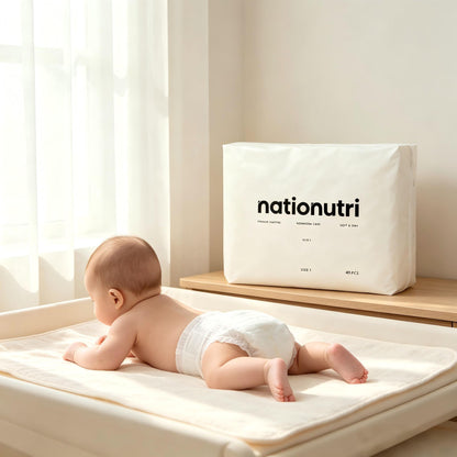 Nationutri Premium Disposable Baby Diapers Size 1, Newborn Infant Diapers, Ultra Soft Breathable, High Absorbency, Leak-Proof, Hypoallergenic Disposable Nappies, 40 Counts