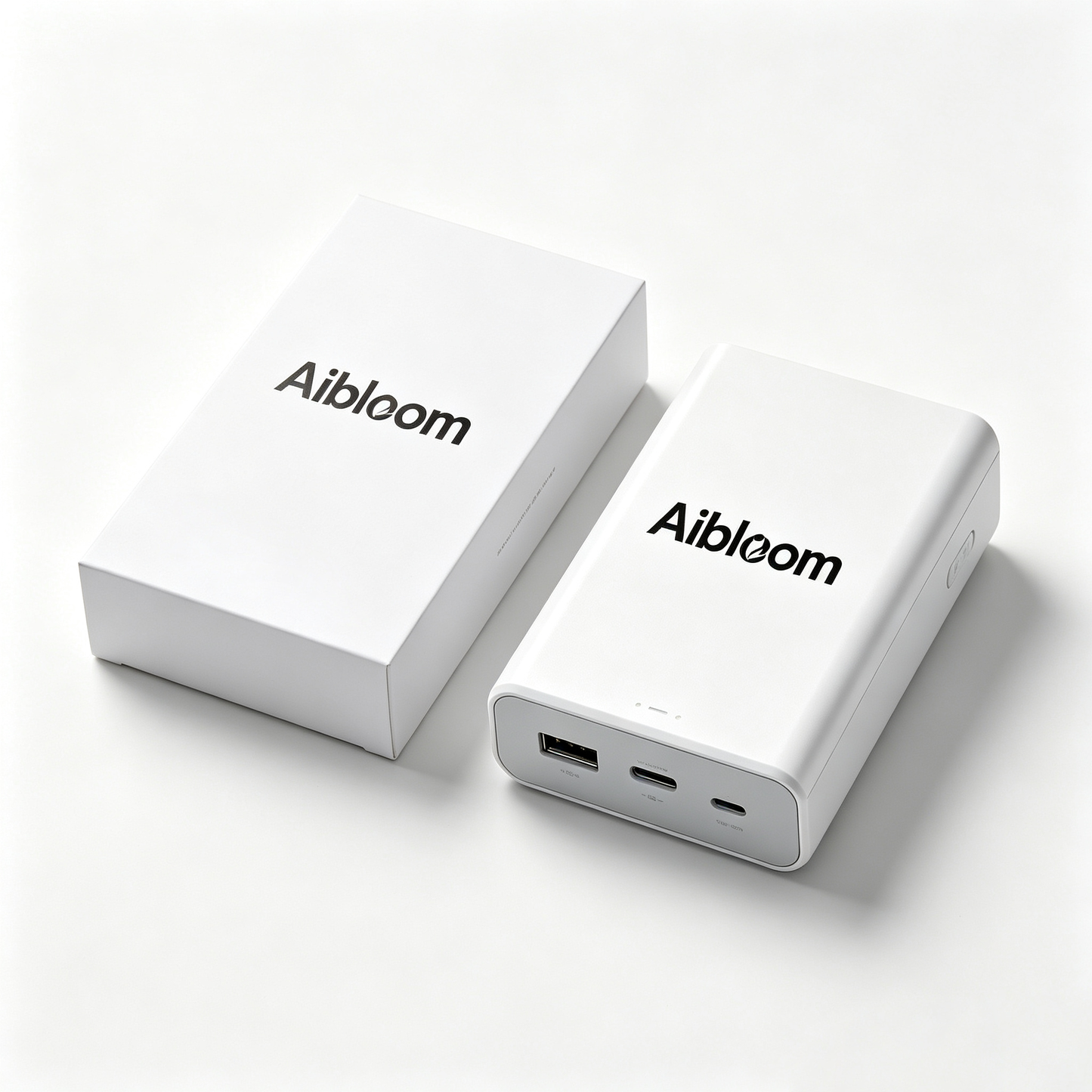 Aibloom Compact Portable Fast Charge Power Bank with Triple Charging Ports, Lightweight External Battery Charger for Travel Business Trip Outdoor