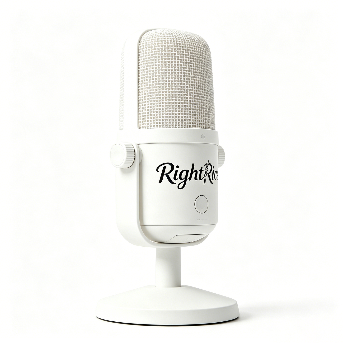 RightRice USB Condenser Microphone with Stand, Plug & Play Studio Recording Mic, Noise Cancelling Desktop Microphone for Podcast Streaming Gaming Voice Over Online Class