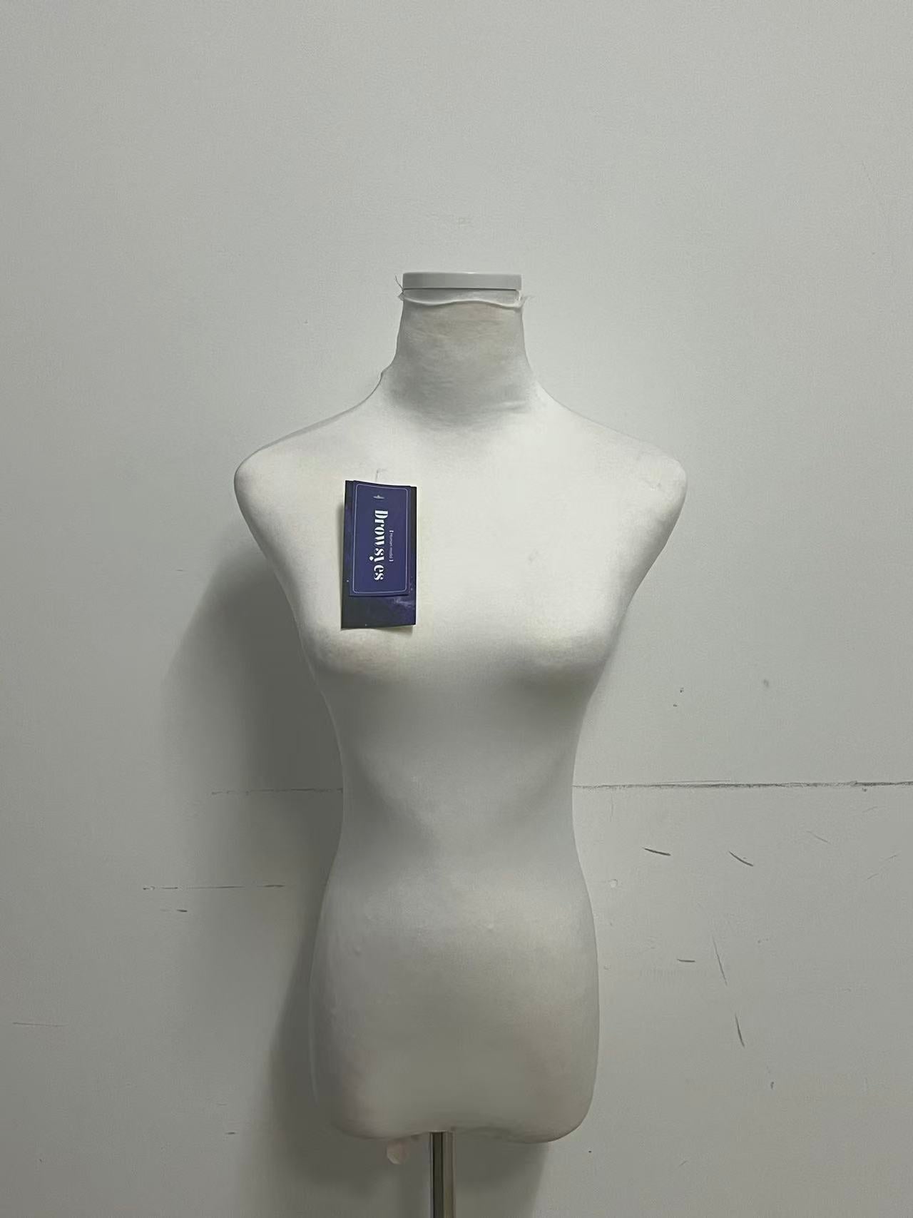 Drowsyes Female Half Body Cloth Covered Mannequin, Dress Form for Clothing Display, Detachable Neck Design for Boutiques & Window Shows