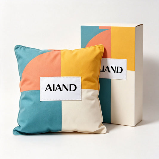 AIAND Decorative Throw Pillow, Geometric Color Block Square Accent Pillow, Soft Cushion for Sofa Couch Bedroom Living Room Home Decoration