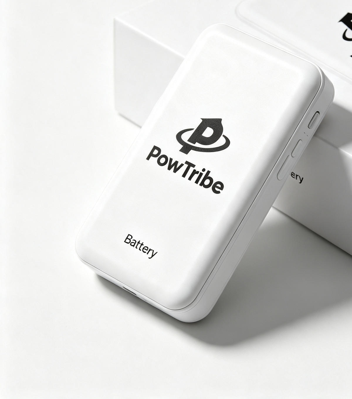 PowTribe Portable Power Charger, High‑Capacity Fast Charging Power Bank, Compact Light‑Weight External Battery Pack for Smartphone, Tablet and Electronic Devices