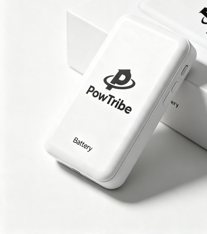 PowTribe Portable Power Charger, High‑Capacity Fast Charging Power Bank, Compact Light‑Weight External Battery Pack for Smartphone, Tablet and Electronic Devices