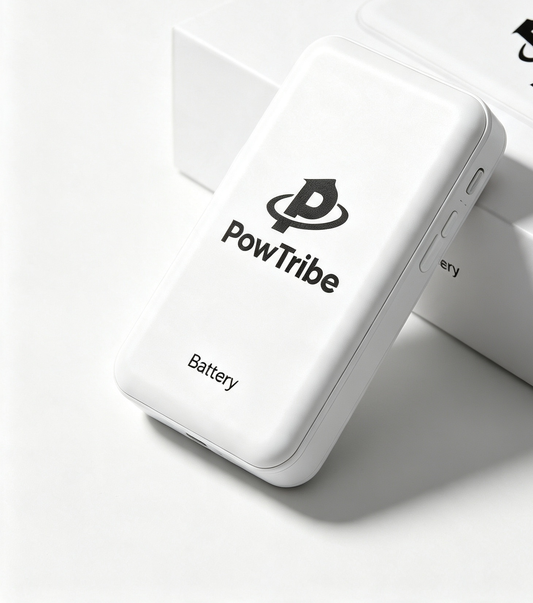 PowTribe Portable Power Charger, High‑Capacity Fast Charging Power Bank, Compact Light‑Weight External Battery Pack for Smartphone, Tablet and Electronic Devices