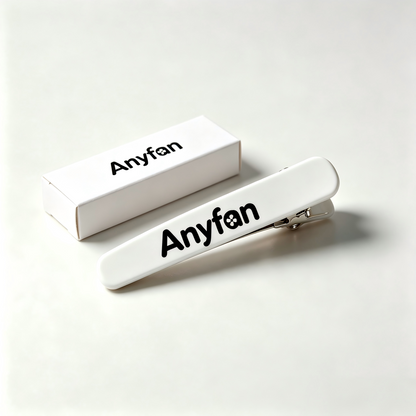 Anyfan Minimalist White Hair Barrettes 2 Pack Non Slip Metal Alligator Hair Clips Smooth Acrylic Hair Pins for Women Girls Daily Hairstyle Makeup Styling