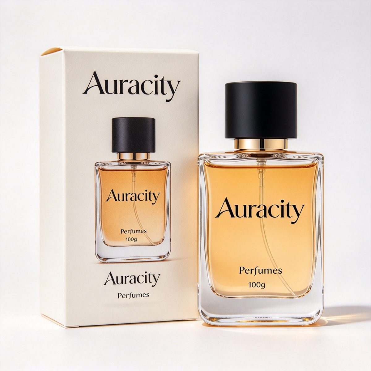 Auracity Men's Eau de Parfum, Woody Warm Long Lasting Fragrance for Men, Classic Square Glass Bottle Perfume with Gift Box