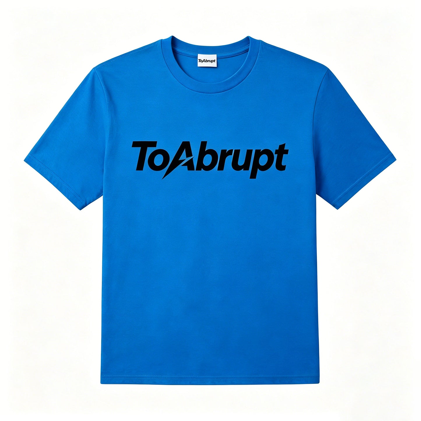 ToAbrupt Blue Crew Neck Cotton Short Sleeve Tee, Trendy Front Graphic Casual Loose Fit T Shirt Soft Breathable Daily Summer Top