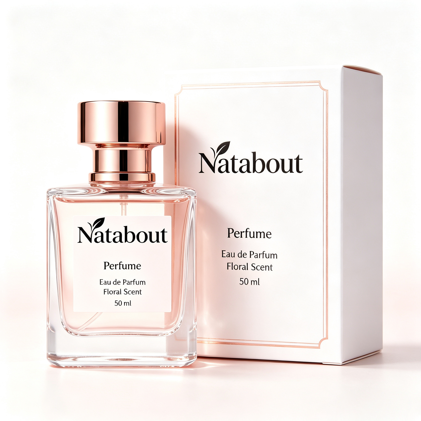 Natabout Women’s Floral Eau de Parfum, Long Lasting Romantic Floral Scent Perfume, Elegant Glass Bottle Fragrance Gift for Her Daily Date Wedding