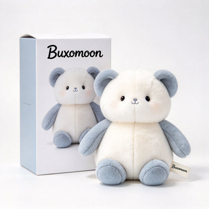 Buxomoon Cute Bear Plush Toy, Soft Stuffed Animal Plush Doll, Adorable Hugging Pillow Plush for Kids Adults Home Decor Gift