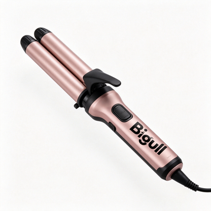 【Bigull Double Barrel Curling Iron】—— Effortless Waves & Salon-Level Styling