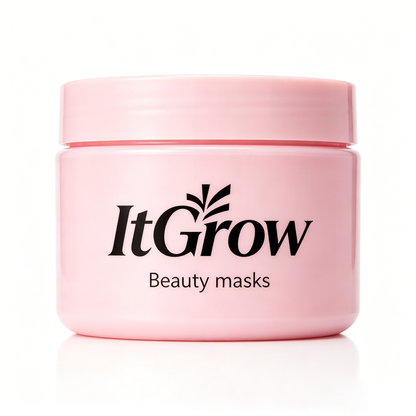 ItGrow Glow Boost Beauty Mask, Rich Cream Facial Mask for Dry Mature Skin, Deep Hydration Anti-Aging Mask, Boost Elasticity & Fade Dullness, Nourishing At-Home Spa Treatment for All Skin Types