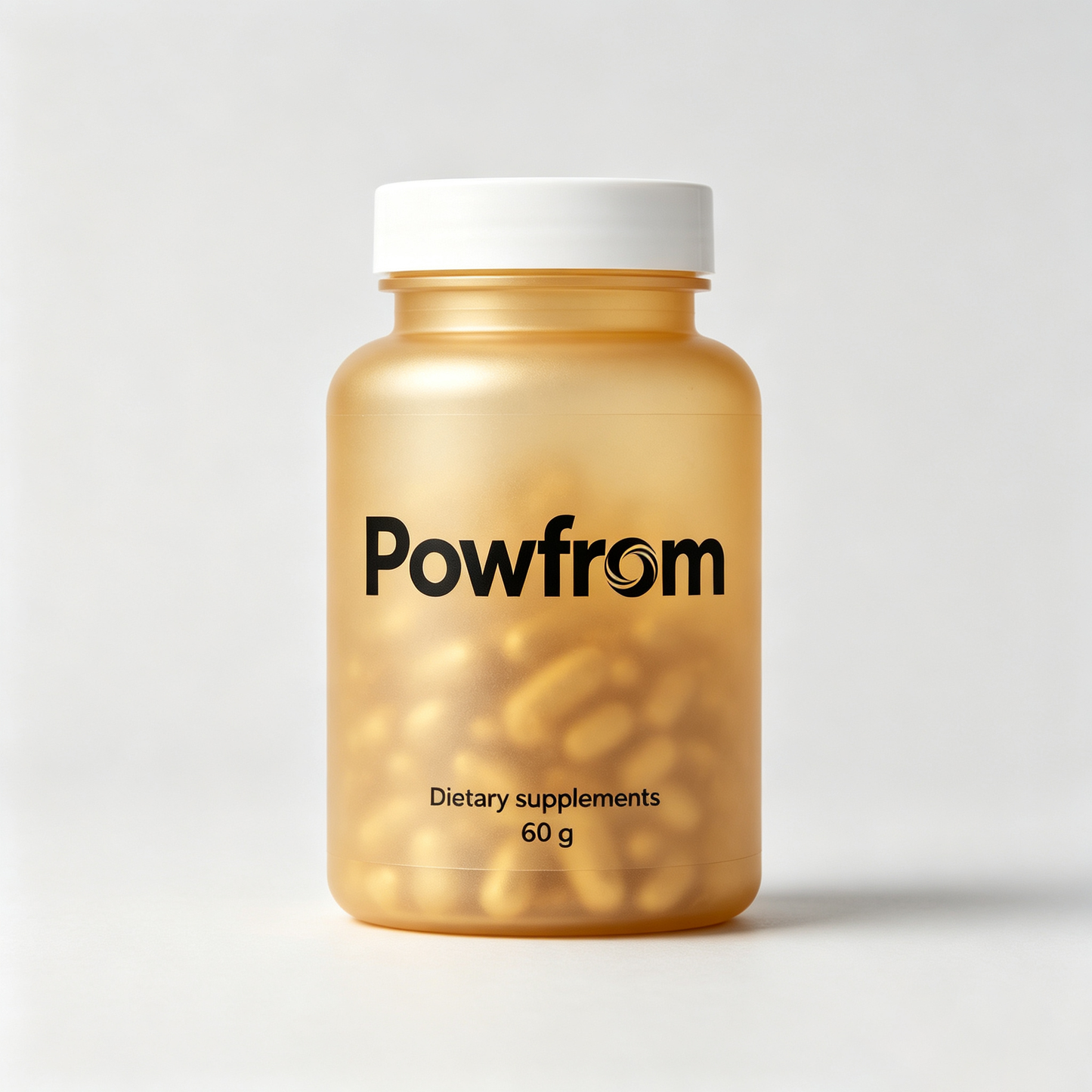 Powfrom Premium Daily Dietary Supplement Capsules, All-Natural Wellness Support,Easy-Swallow Golden Capsules for Men & Women, Non-GMO, No Artificial Fillers