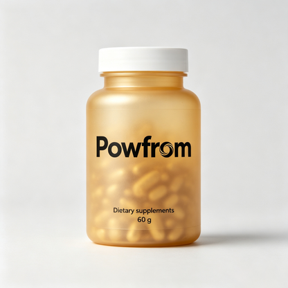 Powfrom Premium Daily Dietary Supplement Capsules, All-Natural Wellness Support,Easy-Swallow Golden Capsules for Men & Women, Non-GMO, No Artificial Fillers