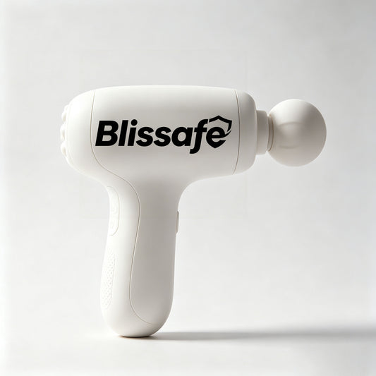 Blissafe Mini Massage Gun, Portable Deep Tissue Percussion Massager, Rechargeable Quiet Muscle Massage Device for Gym Office Home Recovery