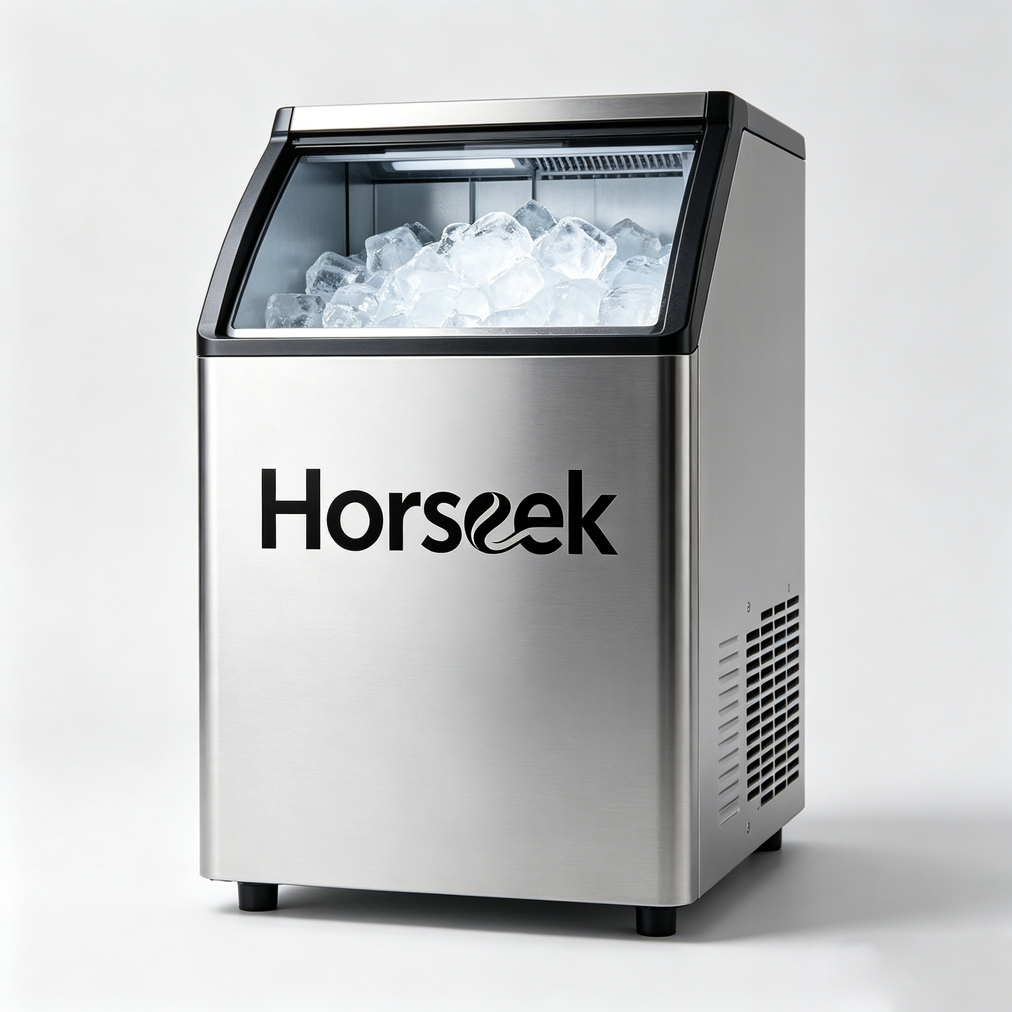 Horseek Ice Maker Machine, 40LBS/24H Countertop Ice Maker , Stainless Steel Portable Ice Machine for Home, Kitchen, Bar, Office
