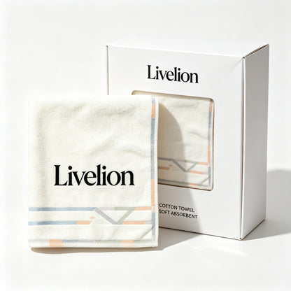 Livelion Soft Absorbent Bath Towel, Quick Drying Plush Shower Towel, Skin Friendly Household Towel for Bathroom Gym Travel