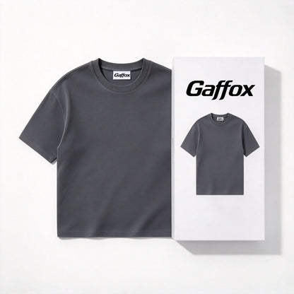 Gaffox Men's Crew Neck Short Sleeve T-Shirt, Loose Fit Cropped Casual Tee, Soft Breathable Basic T-Shirts for Men Daily Outfit