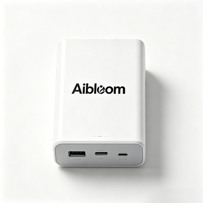 Aibloom Compact Portable Fast Charge Power Bank with Triple Charging Ports, Lightweight External Battery Charger for Travel Business Trip Outdoor