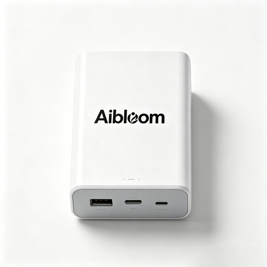 Aibloom Compact Portable Fast Charge Power Bank with Triple Charging Ports, Lightweight External Battery Charger for Travel Business Trip Outdoor