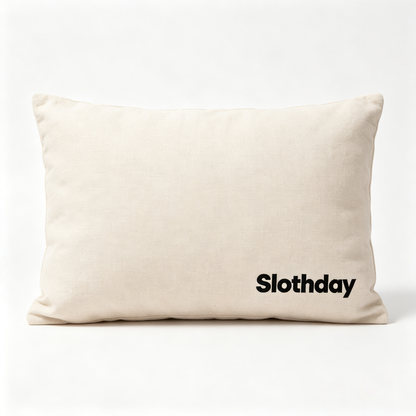 Slothday Decorative Throw Pillow, Rectangular Natural Beige Linen Blend Accent Cushion, Soft Lumbar Support Pillow for Sofa Couch Bedroom Office Home Decor