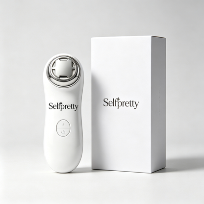 Selfpretty At-Home Facial Skin Care Device, Multi-Mode Skin Tightening Face Massager, Rechargeable Portable Anti-Aging Beauty Machine for Boosting Serum Absorption