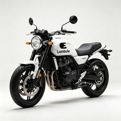Lambule Classic Retro Naked Motorcycle, Gas Powered Street Bike with Stable Disc Brake System for Urban & Highway Riding