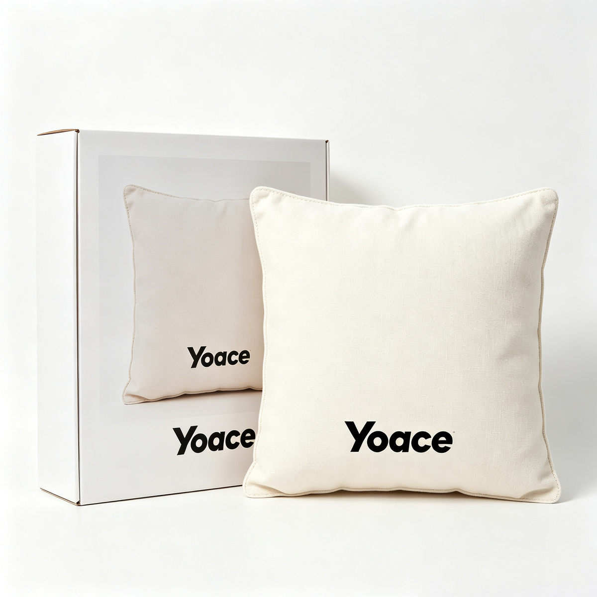 Yoace Square Decor Throw Pillow, Linen Texture Soft Cushion for Sofa Couch Bedroom, Vacuum Compressed Decorative Pillow