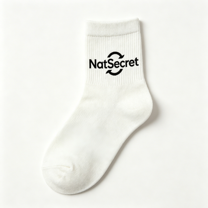NatSecret Cotton Crew Socks for Men & Women, Classic White Mid-Calf Athletic Socks, Breathable Casual Sports Socks 6 Pairs Pack