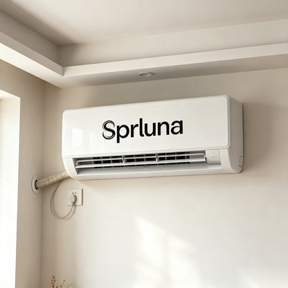 Sprluna Wall Mount Split Air Conditioner, Efficient Cooling Wall AC Unit with Adjustable Airflow, Multi-Mode Indoor Air Conditioner for Bedrooms, Apartments & Residential Summer Use