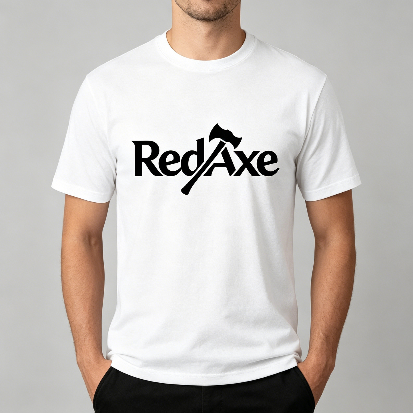 RedAxe Men’s Classic Short Sleeve Crew Neck T-Shirt, Casual Lightweight Basic Tee, Soft Breathable Cotton Blend Everyday Top for Outdoor Work Daily Wear