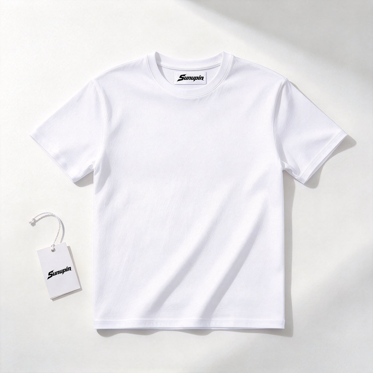Sunupin Classic Crew Neck Plain Short Sleeve T-Shirt, Premium Soft Cotton Basic Tee for Men Casual Daily Wear