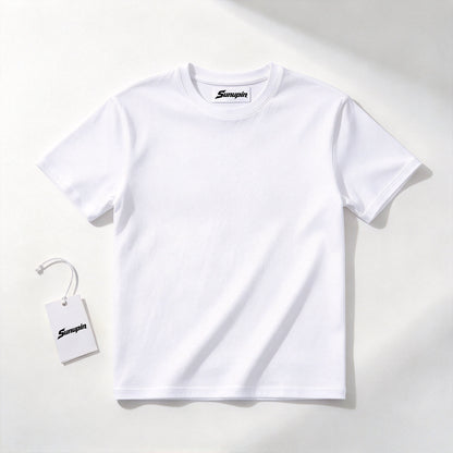 Sunupin Classic Crew Neck Plain Short Sleeve T-Shirt, Premium Soft Cotton Basic Tee for Men Casual Daily Wear