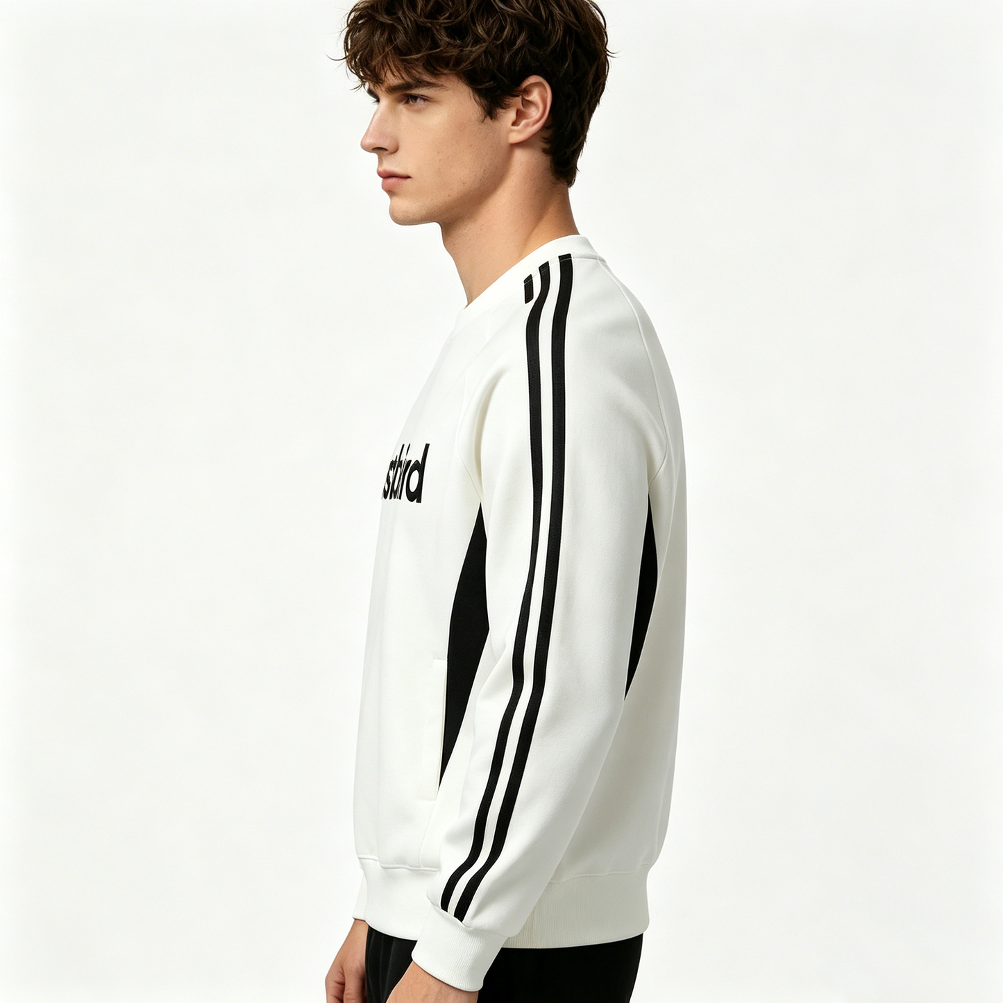 【Eastbird Striped Crew Neck Sweatshirt】—— Sporty Comfort for Daily & Athletic Wear