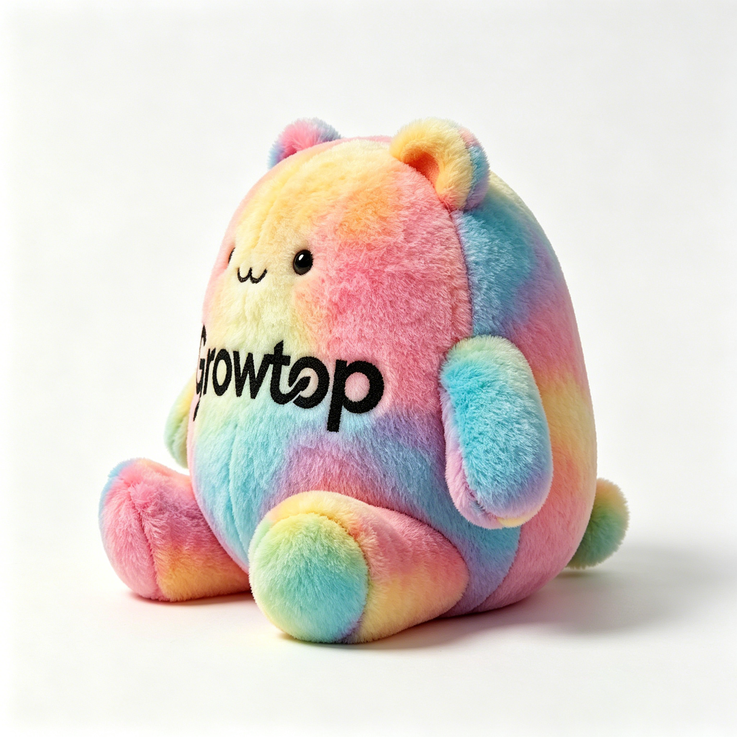 Growtop Rainbow Plush Bear Toy, Soft Stuffed Animal Pillow, Cute Tie-Dye Plushie for Kids & Adults, Perfect for Gift & Home Decor
