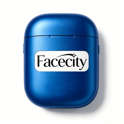 Facecity Portable Facial Skin Care Device, Mini Blue Beauty Instrument for Home & Travel, Rechargeable Skin Massager for Daily Skincare Routine