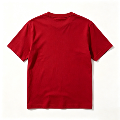 Monthrian Men's Short Sleeve Crew Neck T-Shirt, Solid Red Basic Casual Tee, Soft Breathable Cotton T Shirt for Daily Wear Outdoor Activities