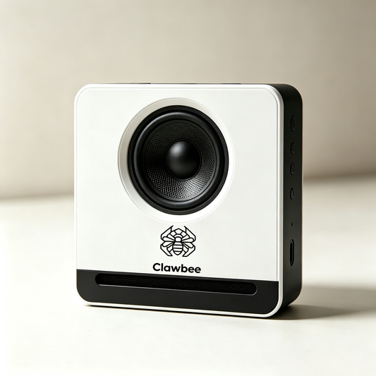 Clawbee Portable Bluetooth Loudspeaker, Compact Desktop Wireless Speaker, Rich Stereo Bass Audio, Rechargeable Small Speaker for Home, Office, Bedroom and Indoor Entertainment