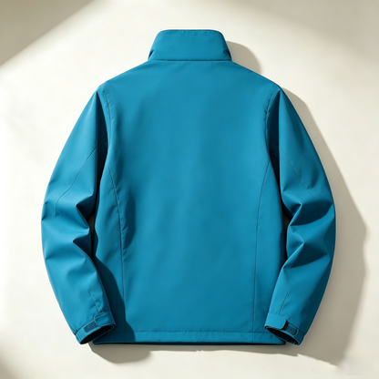 Princebird Stand‑Up Collar Softshell Anorak Jacket, Water Resistant Windproof Lightweight Outdoor Casual Zip‑Up Coat for Hiking Travelling Daily Wear