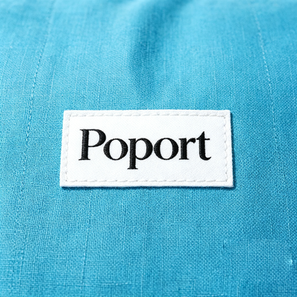 Poport Square Decorative Throw Pillow, Soft Linen-Texture Accent Pillow for Couch Sofa Bed