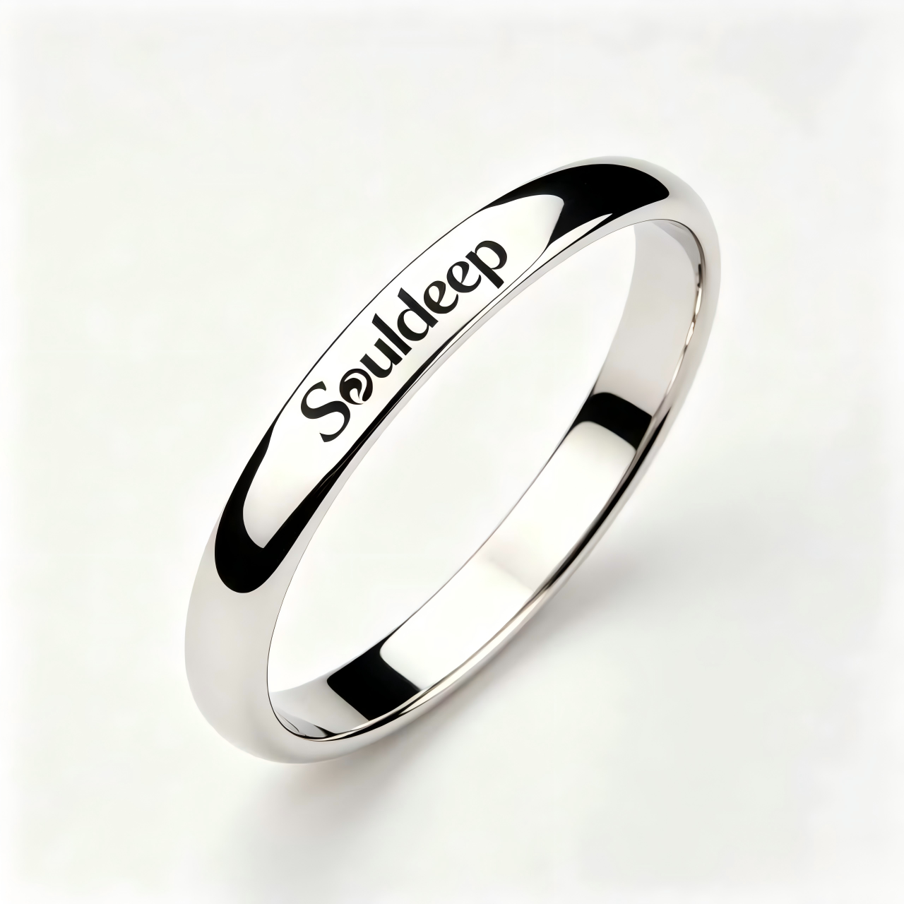 Souldeep Classic Polished Bangle Bracelet for Women Men, Solid High Gloss Stainless Steel Cuff Bangle, Minimalist Plain Silver Tone Wrist Jewelry, Daily Stackable Bracelet Gift for Birthday Anniversary Holiday