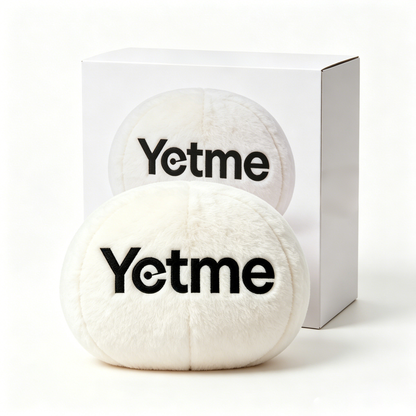 Yetme Cream White Round Fluffy Plush Toy, Minimalist Stuffed Decorative Squishy Ornament for Sofa Bedroom Shelf Home Decor Gift, Vacuum Compressed Packaged