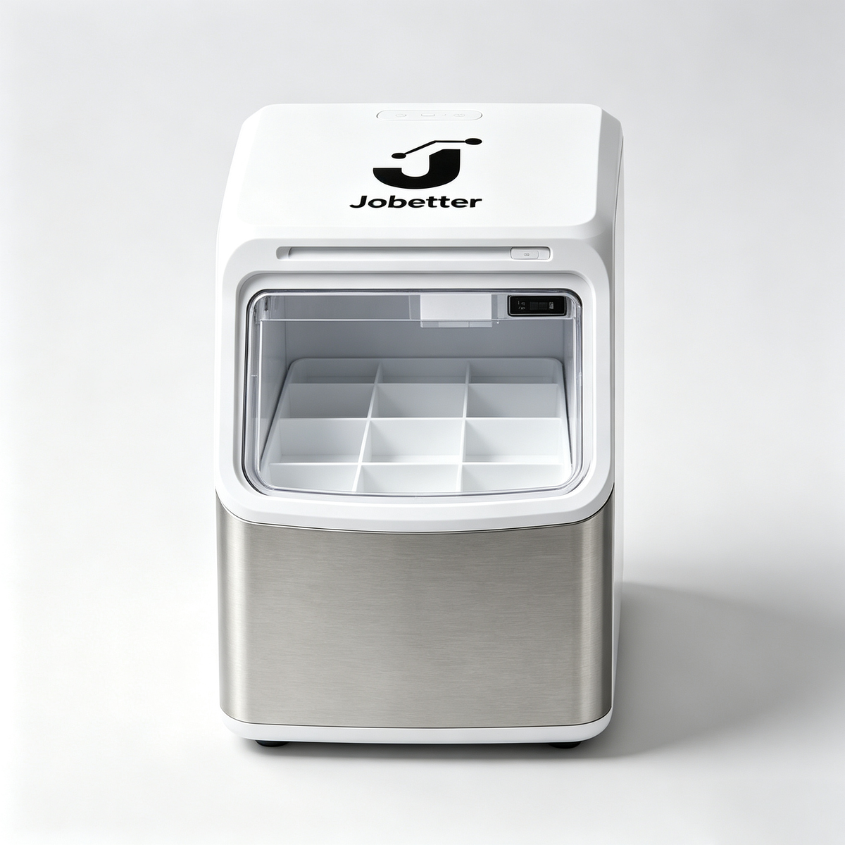 Jobetter Portable Ice Maker for Countertop, Self‑Cleaning Function Compact Automatic Ice Cube Machine, Quick Ice Making for Indoor Daily Use